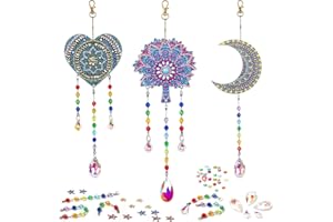 KISS BABY Cadeau Fille 5 6 7 8 9 Ans, Activites Manuelles pour Enfants Jouet Fille 6-12 Ans Kits de Loisirs Créatifs Diamond Painting Carillon à Vent Bricolage Enfant Cadeau Anniversaire Fille 6-8-10-12 Ans