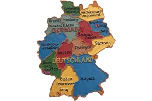 WEDARE MAGNET SOUVENIR Deutschland 3D Karte Kühlschrankmagnet Touristische Souvenirs Harz Magnetische Aufkleber Kühlschrankmagnet Home & Kitchen Dekoration aus China