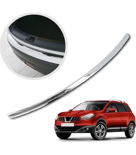 CHROMEMASTER | Protection de Pare-Chocs arrière pour protéger des Rayures | Compatible avec Nissan Qashqai J11 2014-2017 | Acier INOX Poli, Graphite Brillant