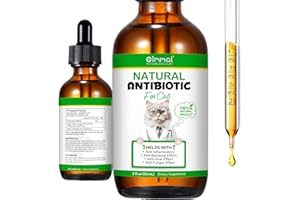 VFJVLVDG Natural Antibiotics for Cats, Cat Antibiotics for Infections - Supports Cat Allergy Itch Relief (60ml/2fl.oz)