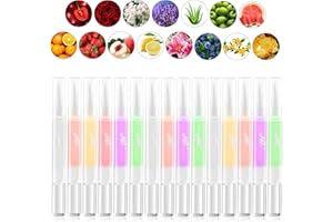 Anself Nagelhaut-Ölstifte, 15 Stück, gemischte Geschmacksrichtungen, Nagel-Revitalisierungs-Ölstift-Set zur Reparatur von rissiger und trockener Nagelhaut, zufällige Farbe und Geschmack