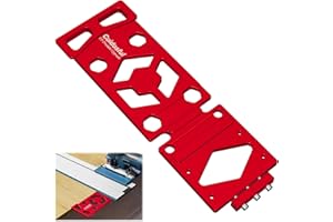 CUIDOSFUL Winkelanschlag Führungsschiene für Bosch FSN–CNC-gefräster 90° Winkelanschlag aus Aluminium für Bosch GST und GKF (mit Adapter zu verwenden) - Langlebig, Einfache Montage für exakte Schnitte (Rot)