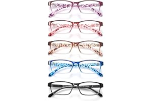 JOLISU Lunettes Lecture Femme, 5 Pack Anti-Lumière Bleue, Montures Légères à Charnière Ressort