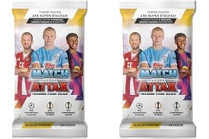 Topps Match Attax 25/26 UEFA Champions League - 2 Booster Packs with 12 Cards Each Including Special Cards - Includes HeartGlobal Shipping Protection
