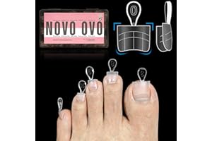 NOVO OVO Upgraded Flexible Half Cover Soft Gel Fake Toe Nail Tips with Auxiliary Line for Toenail Extension, Sharp Square Medium Wide for Men Women Acrylic pedicure in Salon x 15 Sizes 300 Pcs
