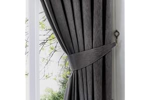 Fusion - Dijon - Par de alzapaños para Cortinas, Color carbón