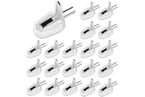 Lot de 20 supports d'étagères en verre de 3 mm avec capuchon en plastique pour étagères en bois et en verre pour armoire, étagère, bibliothèque