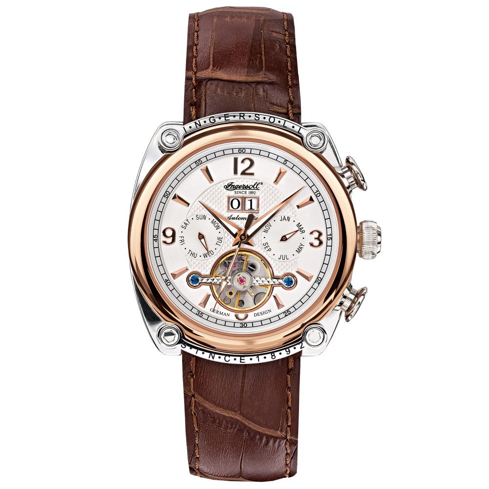 Ingersoll - Herrenuhr - Ingersoll Classic - Analog - Automatik - braun/weiß - IN6907RWH