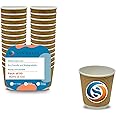 SANWALSA (90 ml,Brown- Pack of 50-Piece, Paper Disposable Ripple Cup Eco-Friendly, Safe & Hygienic for Juice,Coffee,Tea,Home,Office,Party & Wedding Events