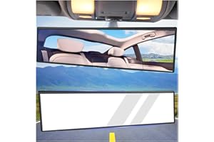 GTLM Convexo Espejo Retrovisor Coche Gran Angular de 31 cm,Espejo Retrovisor Interior con Campo de Visión Ampliado para Mayor Seguridad,Universal Retrovisor Coche para Auto SUV Camion