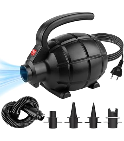 Pompa Elettrica Portatile Per Materassi Gonfiabili - 1600mAh, 4 Ugelli, Per Piscina E Campeggio - Foto 9