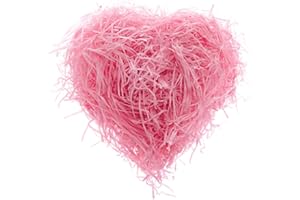 Rayong 100 Grammi Carta Tagliuzzato, Erba di Pasqua Riempitore di Cesti, Carta velina tagliuzzata per Confezioni Regalo, Riempimento Cesto Decorativo - Rosa