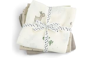 ‎DONE BY DEER Done by Deer Mullwindeln 3-er Pack GOTS Lalee Sand - 70 x 70 cm - GOTS® zertifiziert Stoffwindelset, 100% Bio-Baumwolle