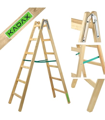 Layher LE Holzstehleiter Mit Stufen 2x8 Länge 2.12m - 1020 | KRAFT