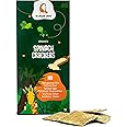 The Growing Giraffe Amaranth Spinach Crackers - A Nutritious, Savory Snack Packed with Natural Goodness for Kids & Adults - 100 Grams (Pack of 1)