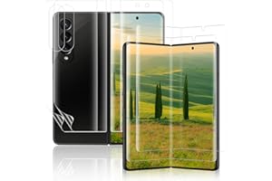 2 Pièces Carantee Doux TPU Verre Trempé pour Samsung Galaxy Z Fold 5 5G, Anti-bulle Ultra HD Claire Doux protection écran, Sensible au Toucher Film souple vitre protection pour Samsung Galaxy Z Fold 5