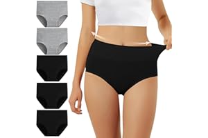 FALARY Mutande Vita Alta Donna in Cotone, Pacco da 5