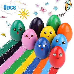 Renfox Crayons Pour Enfants 9 Crayons De Bebe Lavables Couleurs Crayons Pour Bebe Caryons Pour Tout Petits Jouets Crayons De Couleur œuf Cadeau De Paques Amazon Fr Jeux Et Jouets