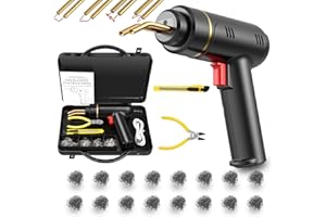 NFHKPA 200W Saldatore per Plastica, 5000mAh Saldatrice Plastica Senza fili con 1000PCS 4 Tipo Graffette, Portatile Kit Riparazione Paraurti Auto