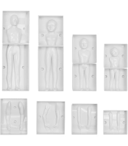 Lot De 8 Moules En Silicone Pour Tête De Poupée - Qualité Alimentaire, Micro-ondes Et Four