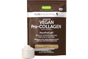 IGENNUS HEALTHCARE NUTRITION Collagène Vegan en Poudre Avancé avec Vitamine C, 11 g de Protéines, 21 Acides Aminés (y compris Glycine), Peptides de Collagène 100% Végétale, Non Aromatisé, 35 portions – par Igennus