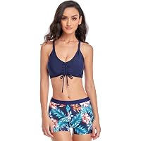 Jarseila Bikini 2 Pièces Femme Taille Haute Push Up – Sporty Halterneck Tankini Élégant Et Confortable