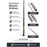 Leyaton Bilardo İstakası, Karbon Grafit, 9.5mm İpucu, 57 in&ccedil;, Profesyonel Snooker Cue