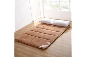 GOBPKIL Futon Pieghevole portabile Materasso Tradizionale Giapponese futon Confortevole Futon Shiatsu,Yoga,Student Dormitory Tatami Materasso futon Mattress,Marrone,150x200cm