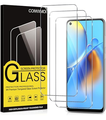 AYSOW Pezzi Pellicola Protettiva Compatibile con OPPO A94 5G Vetro temperato 0.3mm 9H Durezza 2.5D Film, Anti Graffio, Bolla libera 3 pezzi