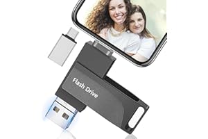 USB Stick 256GB für Phone,Levida Speicherstick,Photostick,Externer Speicher 4 in 1,Fotostick 3.0,Flash Drive für Handy,iOS,Android,Pad,Laptop,Pc(Mobile Memory,Automatic Photo Backup),Helles Schwarz