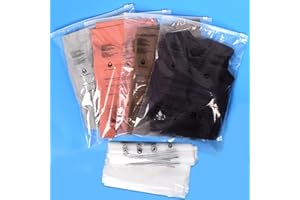 SWIHELP Sac Zip Réutilisable， 200 Pièces 30 x 40 cm Voyage Sacs Zippés Transparents Plastique Sac de Rangement Pour Vêtements (Sans Aérations)