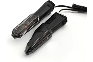 E-SPEEDMTC ESPEEDMTC Para Kawasaki KLE Versys 650 / KLZ Versys 1000 Luces delanteras y traseras de giro, luces traseras de cambio de marcha indicadoras de parpadeo motocicleta (Cáscara de humo)