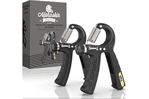 ALPHASKIN© Hand Grip, Accesorios para Gym, Fortalecedores de Mano para Entrenar el Agarre, la Fuerza de Los Dedos, la muñecas, el Antebrazos Fortalecer, Juego de 2 o 5