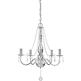 Lux.pro Kristall Kronleuchter Weiß - Elegante Deckenleuchte Mit 3 E14 Fassungen