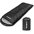 Yordawn Sleeping Bags for Adults Kids, Lightweight Sleeping Bag 3 Season Winter Summer Compact Single Sleepingbag for Camping Hiking Outdoor Travel Waterproof Envelope Sleep Bag, Black