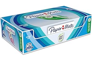 Paper Mate Liquid Paper DryLine Grip cinta correctora, colores surtidos, caja de 12