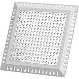 Uxoz Quadrat Abflussschutz, Abflusssieb für Dusche, Abflussabdeckung für Badezimmer (10.15cm) aus Zink Silber