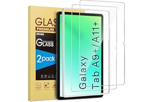 SPARIN Schutzfolie für Samsung Galaxy Tab A11 Plus / A9 Plus, 2 Stück Displayschutz für Samsung Tab A11+/A9+, mit Montagerahmen, 9H härte Schutzglas