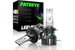 FATEEYE H7 Automotive Car LED Headlight Bulbs Conversion Kit 50W Fanless Design 10000 Lumens Xenon White 6500k (H7)
