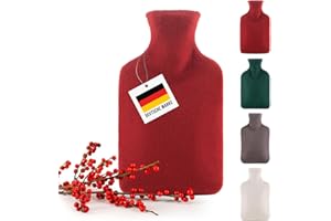 Blumtal Santi termofor - termofor z pokrowcem UK, miękki pokrowiec z polaru, brytyjskie standardy - czerwony (1,8 l)