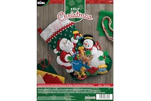 Bucilla Santa and Snowman Stocking Felt Applique Kit, Multi-Colour, 22.86 x 30.48 x 5.08 cm