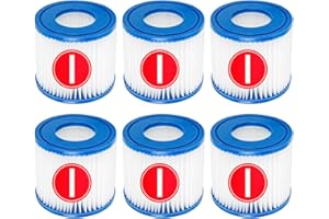 YanBan Cartucho de Filtro de Piscina Compatible con Best-Way 58381 Bomba de Filtro, Paquete de 6 filtros de Repuesto compatibles con Flowclear Tipo I