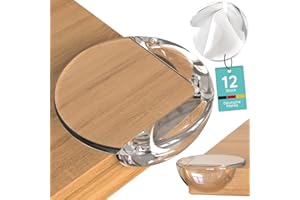 HOMERY Przezroczysta ochrona narożników dla niemowląt [12 sztuk] – ochrona krawędzi dla niemowląt i dzieci, bezpieczna ochrona krawędzi stołu, samoprzylepna, z mocnym klejem, elastyczna ochrona krawędzi