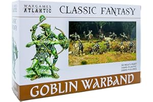 WARGAMES ATLANTIC Classic Fantasy: Goblin Warband (30 figure in plastica dura multiparte da 28 mm)..