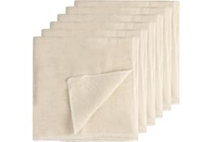 VARHHUXHA 6 Pcs Cheese Cloths for Straining, Muslin Cloths for Cooking, Washable Unbleached Cotton Cheesecloth for Straining Cloth for Filtering Juice Cheese Butter Tea Coffee(40 x 40 cm)