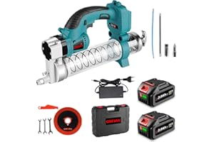 ONEVAN Pressa per grasso a batteria, 10,000PSL elettrico con 2 batterie per attrezzature meccaniche olii