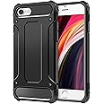 Coolden for iPhone SE 2020 Case iPhone 8 Case Rugged Tough Dual Layer Armor Case Shockproof Case Heavy Duty Hard Back TPU Bumper Protective Case Phone Case Cover for iPhone 7/8/SE 2020 (Black)