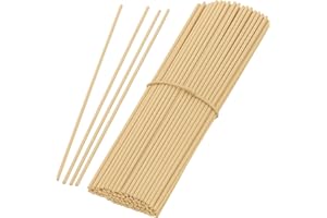 KIDS B CRAFTY Wooden Sticks for Crafts – 100 Thin 20cm × 3mm Wooden Dowel Rods | Craft Sticks for DIY, School Projects, Cake Dowels & Model Making Supplies for Home & Classroom Activities