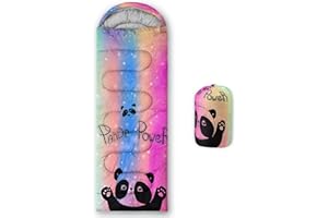 HOSIMA Sleeping Bags for Boys Girls Kids,Butterfly Printeded Lightweight Warm Portable Outdoor Indoor Waterproof Cold Resistant Sleeping Bag for Camping Hiking