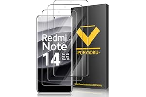 HOMEMO 3 Piezas Protector de Pantalla para Xiaomi Redmi Note 14 Pro 5G / 14 Pro Plus 5G / 14 Pro+ 5G / Poco X7, HD Clara, Sin Burbujas, 9H Dureza, Antihuellas, Anti-Scratch
